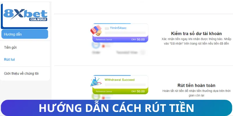 Hướng Dẫn 2 Cách Rút Tiền 8XBET Đơn Giản Mà Tiện Vô Cùng 2 Hướng dẫn đầy đủ cách rút tiền từ trang cá cược